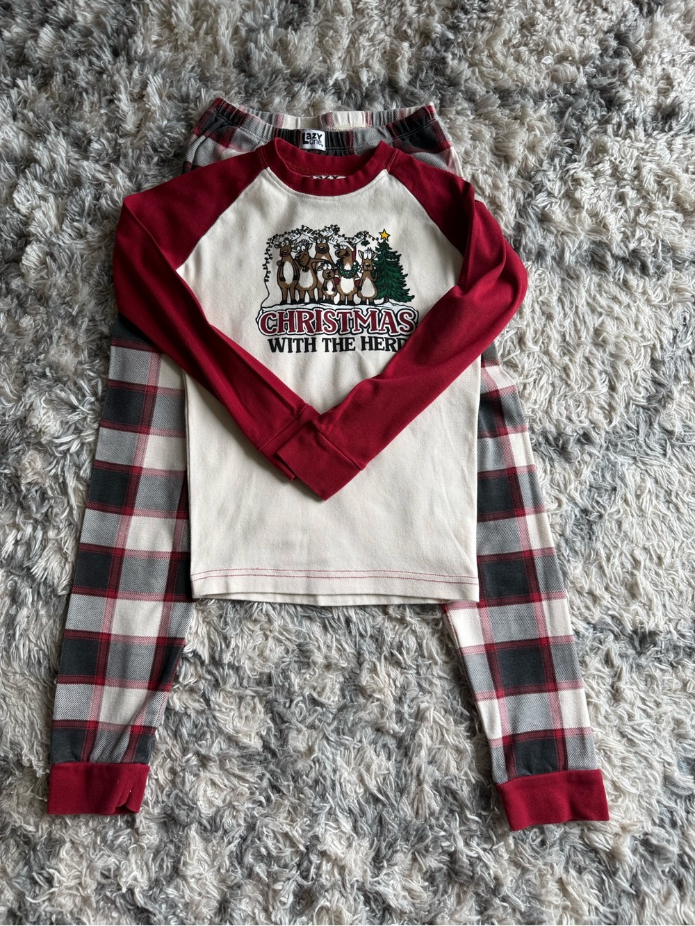 Lazy One ‘Christmas With The Herd’ Red & Cream Kids